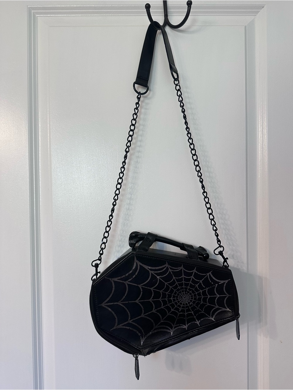 Black Spiderweb Crossbody Bag - dolls kill